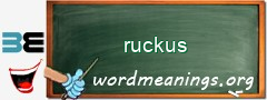 WordMeaning blackboard for ruckus